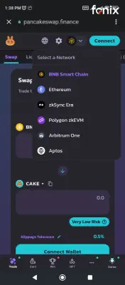 مرحله 3: انتقال ارز از پنکیک سواپ به تراست ولت