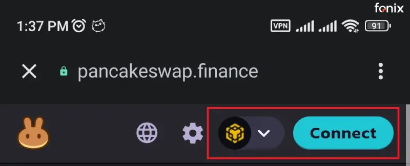 مرحله 2: انتقال ارز از پنکیک سواپ به تراست ولت