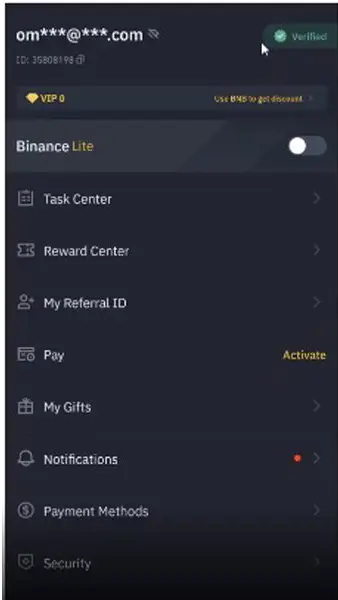 اتمام وریفای و احراز هویت بایننس
