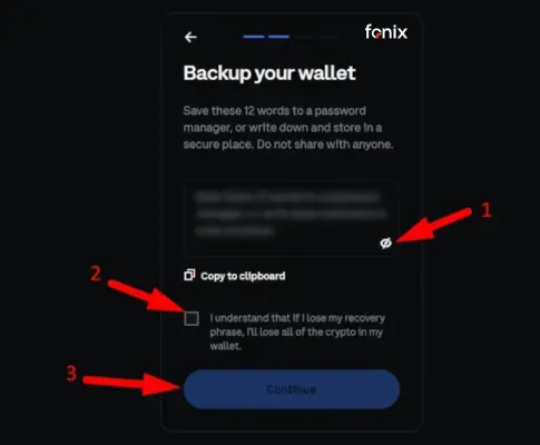 مرحله چهارم: یادداشت عبارت بازیابی