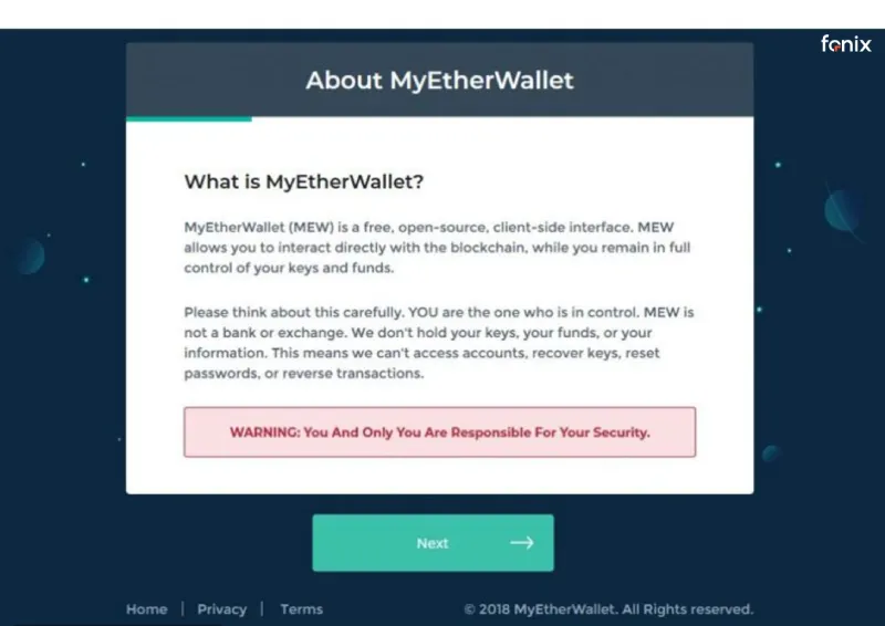 مرحله دوم: ساخت کیف پول مای اتر والت (MyEtherWallet)