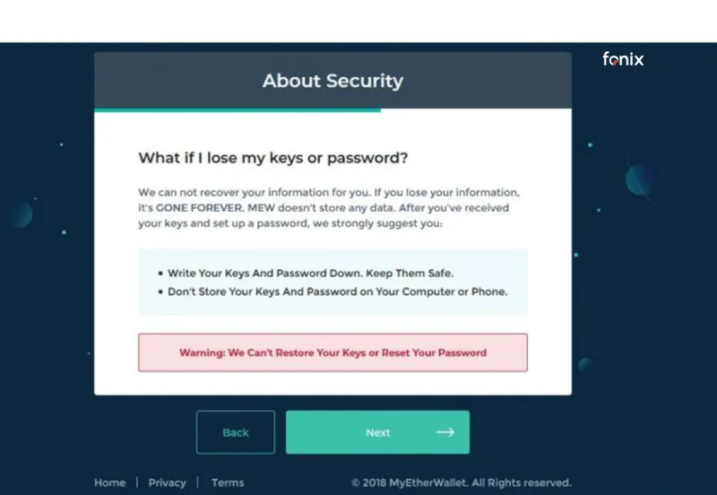 مرحله سوم: ساخت کیف پول مای اتر والت (MyEtherWallet)